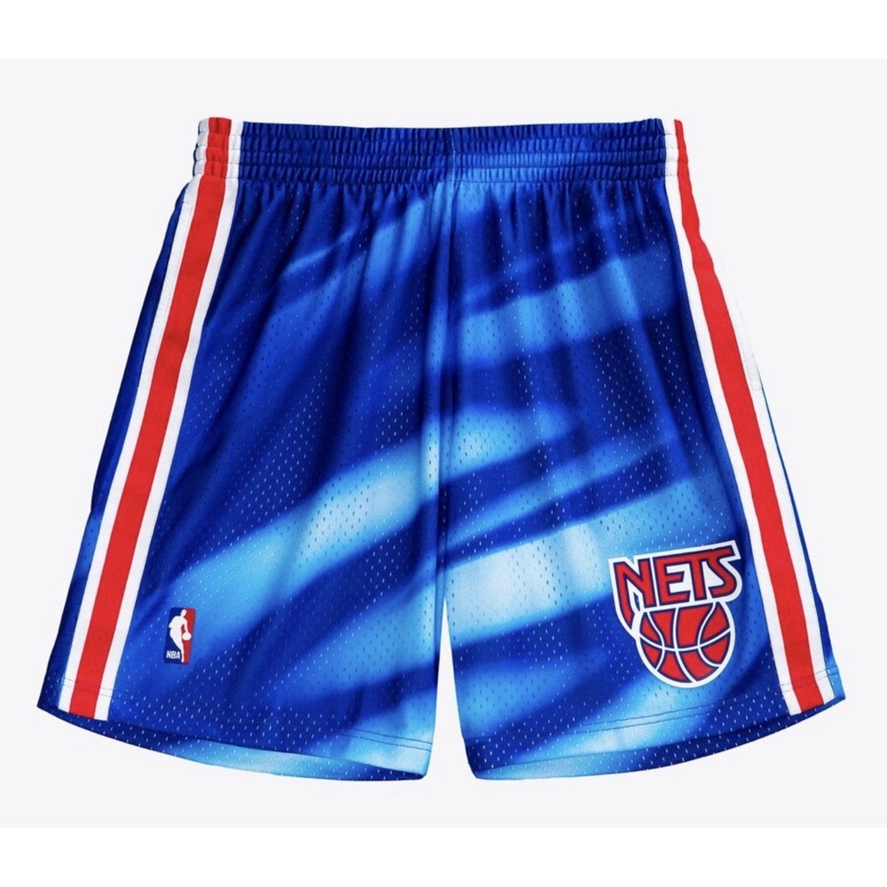 Mitchell & Ness New Jersey Nets Blue Shorts Men's M Swingman Hardwood Classics